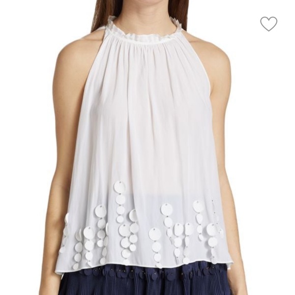 Ramy Brook Tai Appliqué Halter Top - Picture 2 of 11